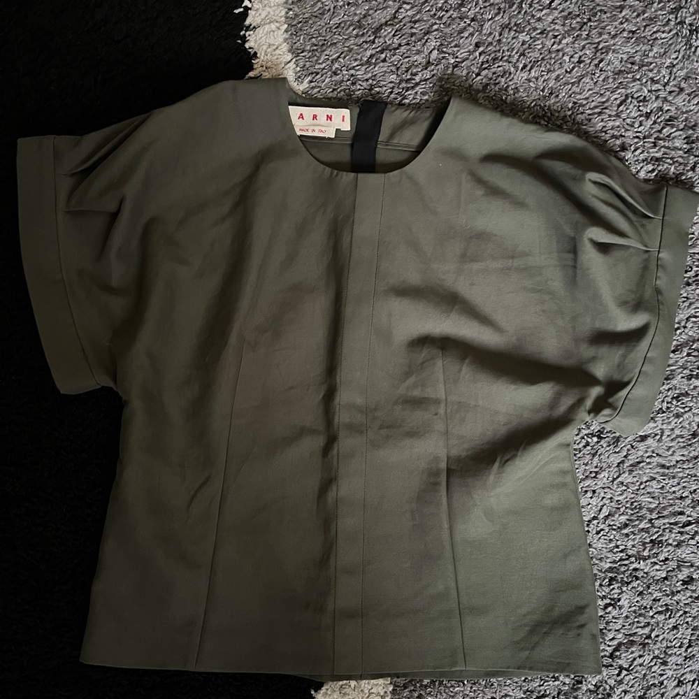 MARNI blouse oversized pleated shoulders
